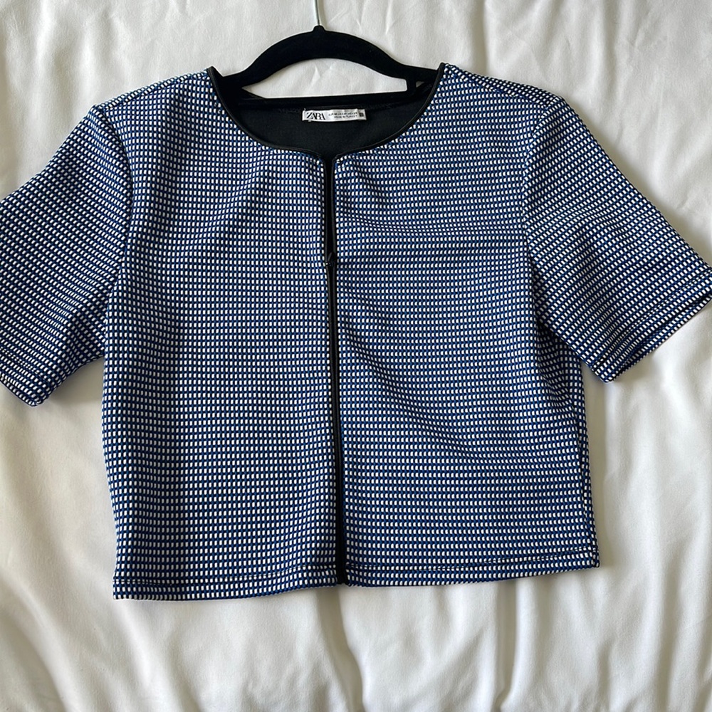 Zara zip crop top